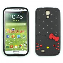 Samsung Galaxy S4 Diamond Kitty Case (Black)